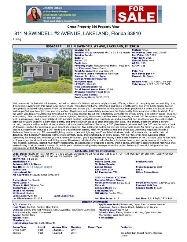 2270 griffin road, bartow, florida 33830 (for sale) $204,992  home features